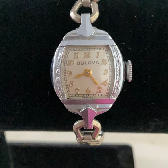 Bulova Watch 10K Gold La Petite Vintage Women Art Deco 1940s For Repair Or Parts main image 11